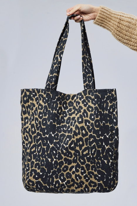 Zoozie Bags Bolso Tote de Lona Crema y Leopardo Zoozie Bags Bolso Tote de Lona Crema y Leopardo